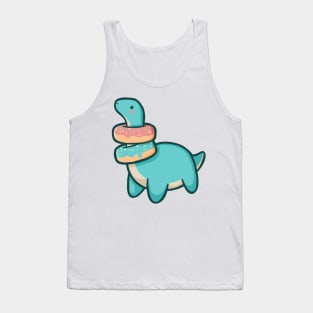 Cute Long Neck with dognuts, Brontosaurus, Brachiosaurus Tank Top